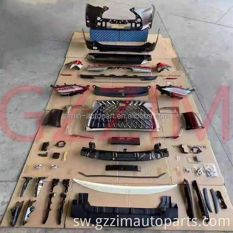 Mbele mpya ya kuwasili na taa ya nyuma ya bumper iliyosanikishwa kit kit cha mwili kinachofaa kwa alphard 2016+ hadi LX LM hadi